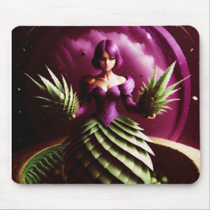 Fantasy Scene With Pineapple Girl Mouse Pad