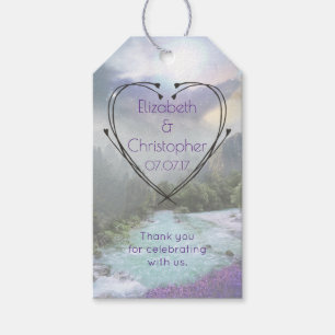 Fantasy Scenic Nature Landscape Wedding Thanks Gift Tags