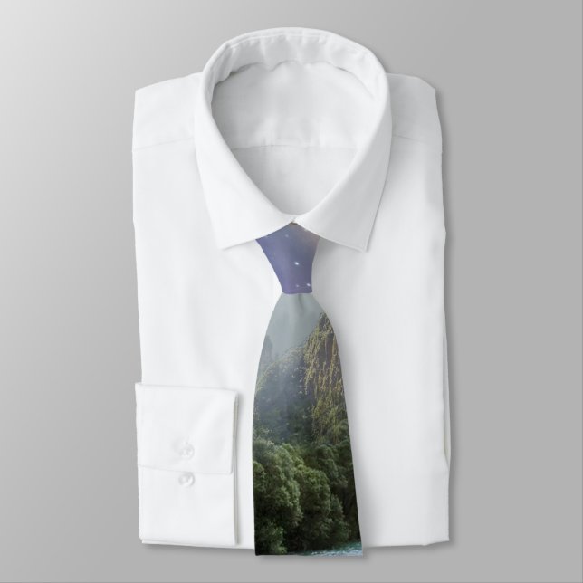 Fantasy Scenic Rainforest Landscape Tie (Tied)