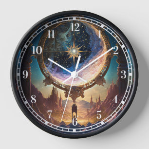Fantasy Science Fiction Landscape Clock