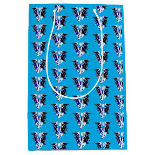 Fantasy Sea Beast Dragon Sky Blue Medium Gift Bag
