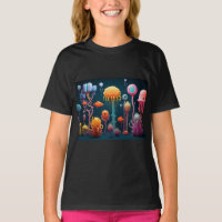Fantasy sea creatures in vibrant colours
