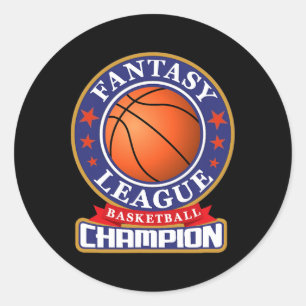 Fantasy Sketll League Champion Victory Trophy Classic Round Sticker