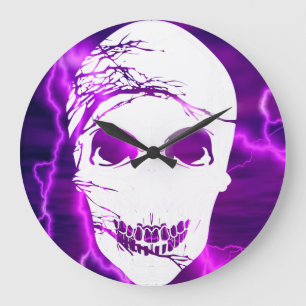 Fantasy Skull #3 Large Clock