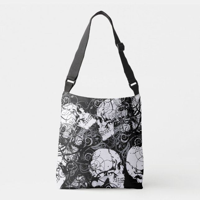 Fantasy Skulls Crossbody Bag (Front)