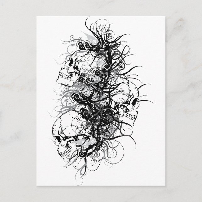 Fantasy Skulls Postcard (Front)