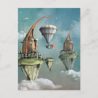 Fantasy sky abode postcard
