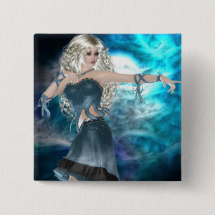 Fantasy Sky Siren 15 Cm Square Badge