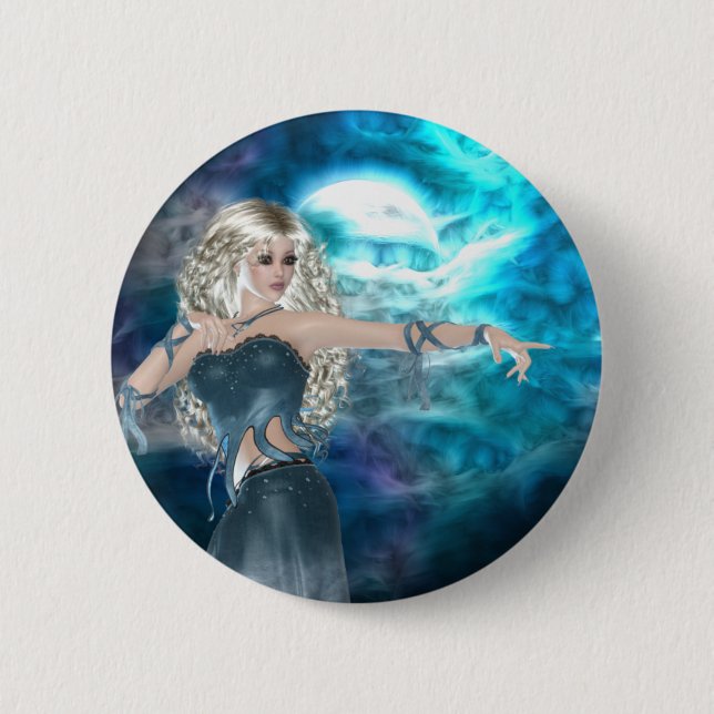 Fantasy Sky Siren 6 Cm Round Badge (Front)