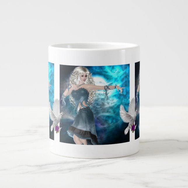 Fantasy Sky Siren Large Coffee Mug (Front)