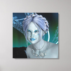 Fantasy Snow Fairy Canvas Print