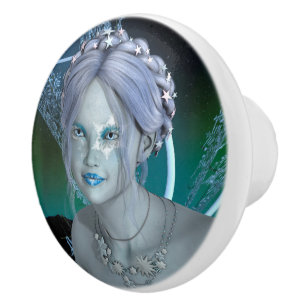 Fantasy Snow Fairy Ceramic Knob