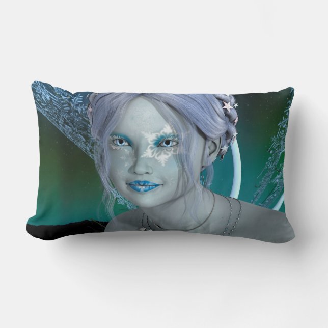 Fantasy Snow Fairy Lumbar Cushion (Front)