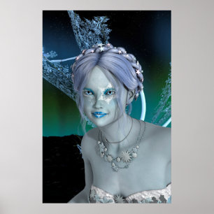 Fantasy Snow Fairy Poster