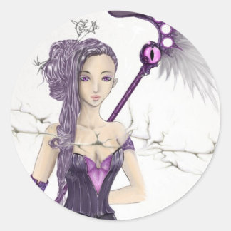 Fantasy Sorceress Classic Round Sticker