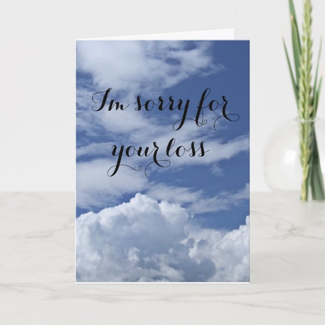 Fantasy Sports Sympathy Card "Sorry for your Loss" (Front)