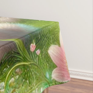 Fantasy Spring Bunny Garden Tablecloth