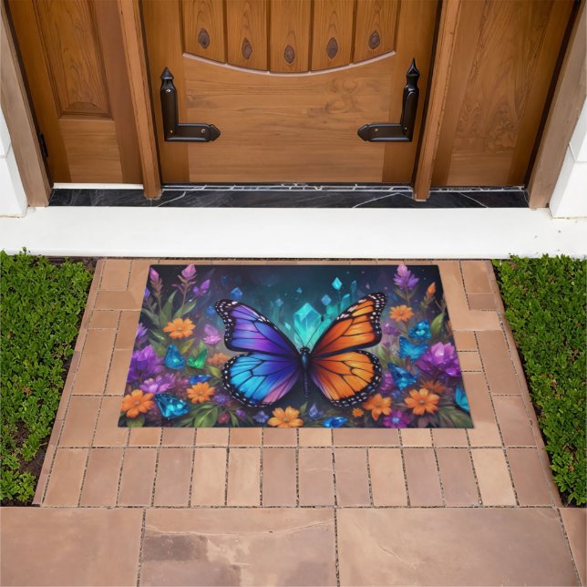Fantasy Spring Garden Crystal Butterfly Rug (Outdoor)
