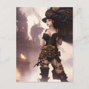 Fantasy Steampunk Woman  Postcard
