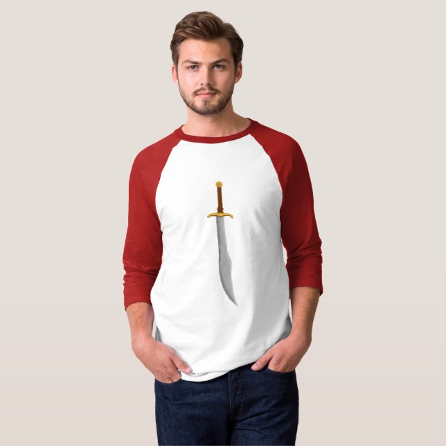 Fantasy Steel Dagger Illustration T-Shirt (Front Full)