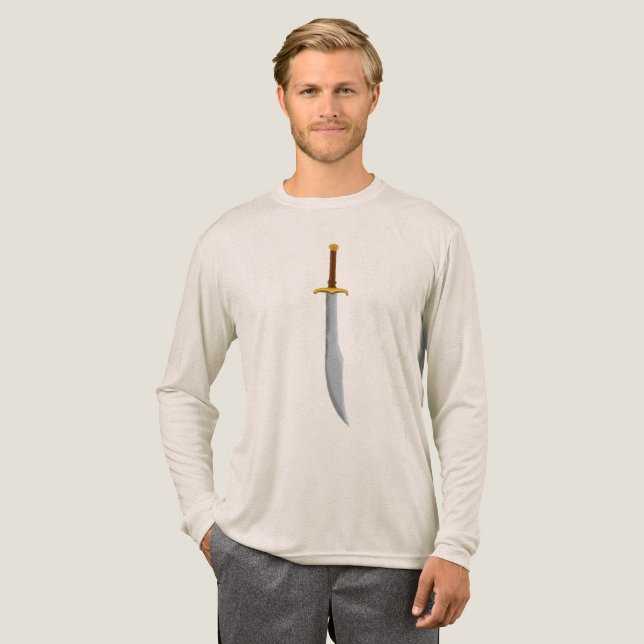 Fantasy Steel Dagger Illustration Tri-Blend Shirt (Full Front)