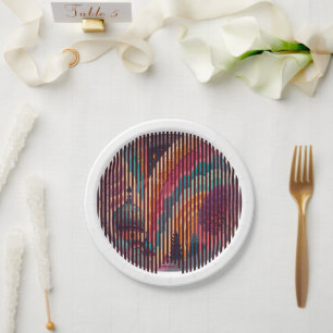 Fantasy Striped Dome Party Plates – Customisable