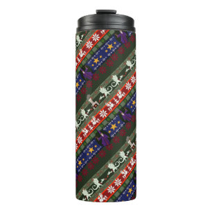 Fantasy Style Ugly Sweater Pattern  Thermal Tumbler