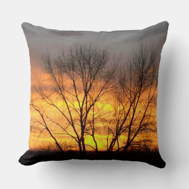 Fantasy Sunset 6 Square Throw Pillow (Front)
