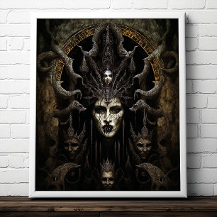 Fantasy Surreal Cosmic Woman Goddess Poster