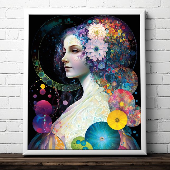 Fantasy Surreal Cosmic Woman Goddess  Poster (Creator Uploaded)