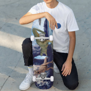 Fantasy T-Rex Tyrannosaurus Dinosaur battle Skateboard