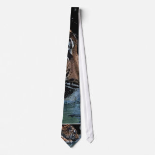 Fantasy Tiger & Moon Tie