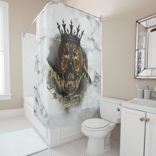 Fantasy Trade Design | Crypto Btc | Affirmations Shower Curtain (In Situ)