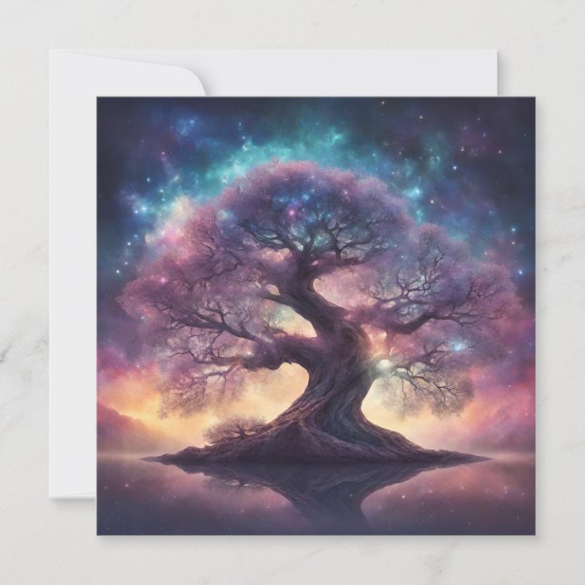 Fantasy Tree Art Invitation (Front)