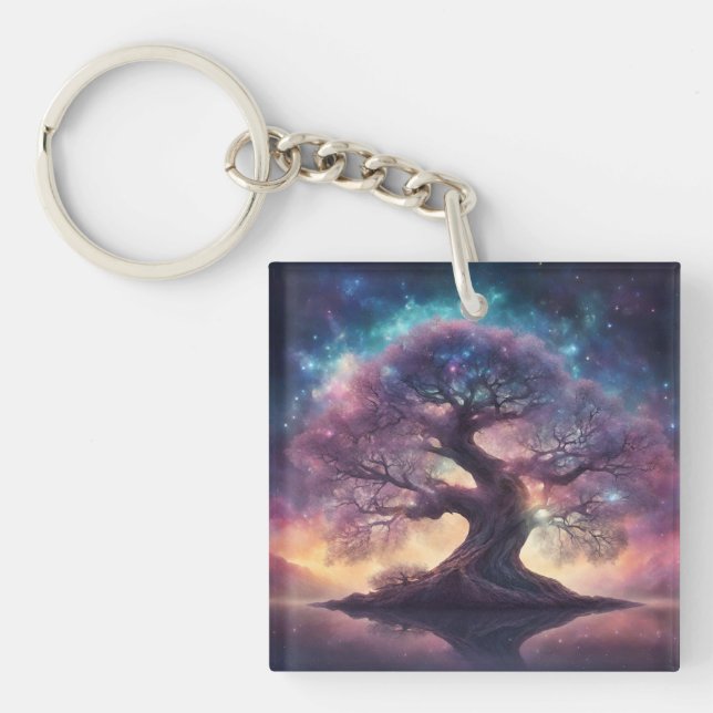 Fantasy Tree Art Key Ring (Front)