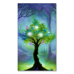 Fantasy Tree Magnetic Business Card