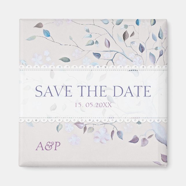 Fantasy Tree Wedding Save the Date favour Magnet (Front)