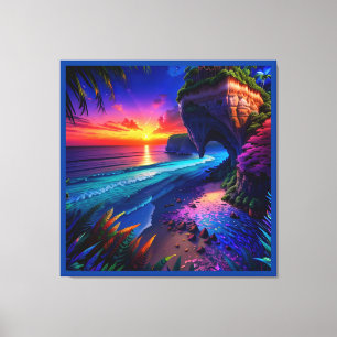 Fantasy Tropical Beach Four Canvas Print