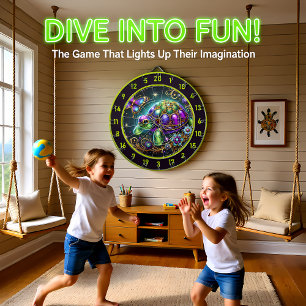 Fantasy Turtle Butterfly Rustic Lodge Decor Dartboard