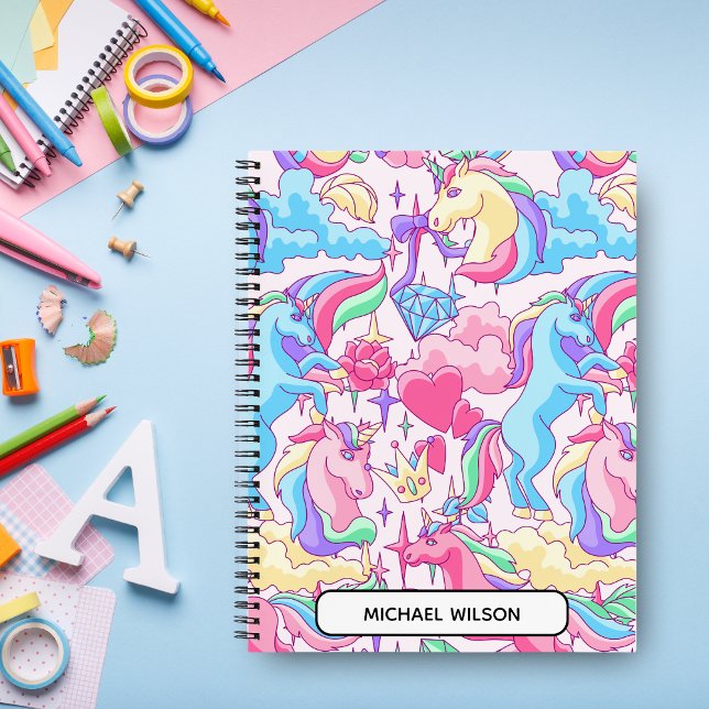 Fantasy Unicorn Cloud Kids Sketch/Practice Custom Notebook (Creator Uploaded)