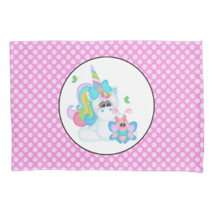 Fantasy unicorn girls room pillowcase