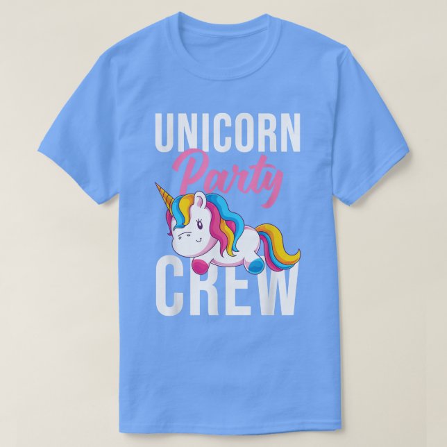 Fantasy Unicorn Party Crew Animal Fairytale Magica T-Shirt (Design Front)