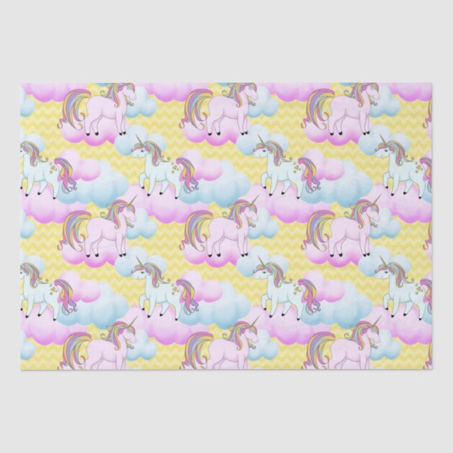 Fantasy unicorn pattern girls party tissue paper (Front)