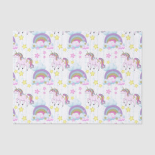 Fantasy unicorn tiled girls party tissue tissue paper