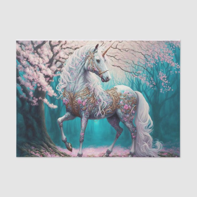 Fantasy Unicorn Tissue Paper (Front)