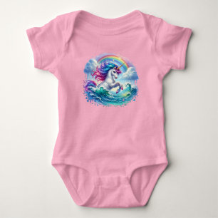 Fantasy Unicorn with Rainbow Baby Bodysuit