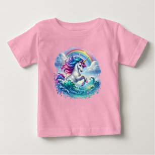 Fantasy Unicorn with Rainbow Baby T-Shirt