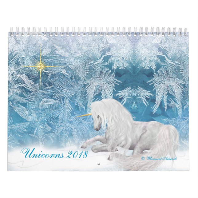 Fantasy Unicorns and Pegasus on Ice 2020 Calendar (Cover)