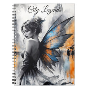 Fantasy urban fairy elegant beauty dreamy lights notebook