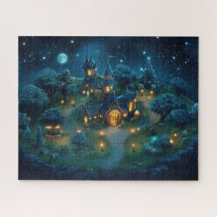 Fantasy Village Glowing with Warm Lanterns Jigsaw Puzzle